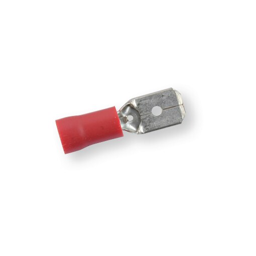 Isolierter Verbinder 6,3x0,8 mm rot